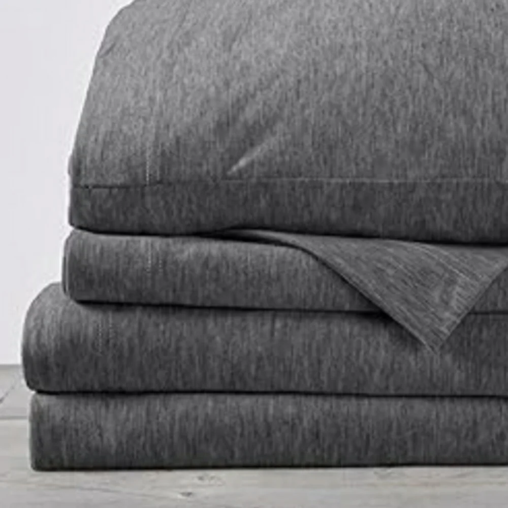 Great Bay Home Nano Fiber Jersey Twin Sheet Fit 3 Pieces Gray 12